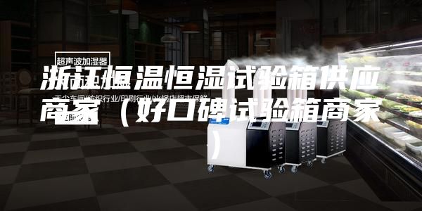 浙江恒溫恒濕試驗箱供應(yīng)商家(好口碑試驗箱商家)