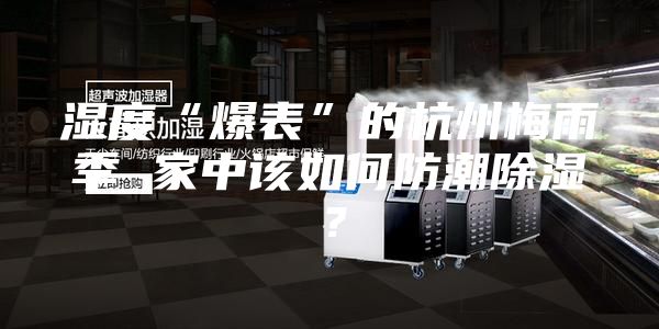 濕度“爆表”的杭州梅雨季 家中該如何防潮除濕？